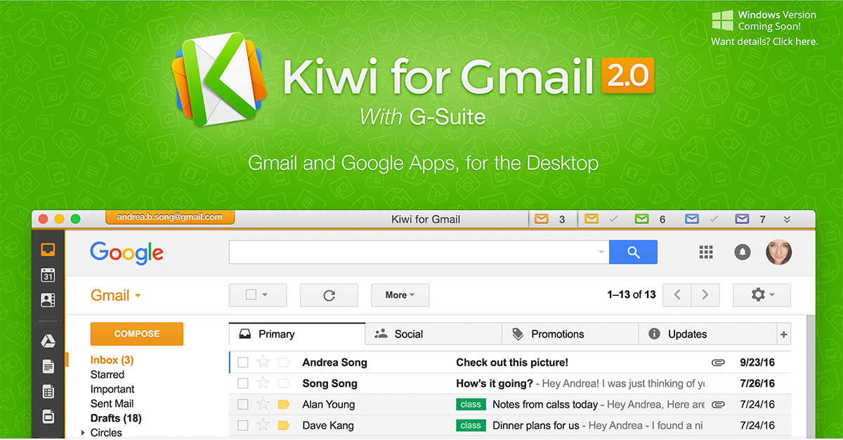 kiwi for gmail work with streak