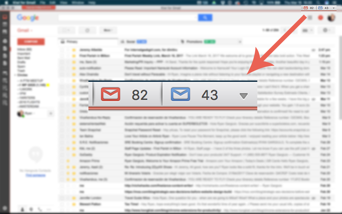 kiwi for gmail vs mailplane